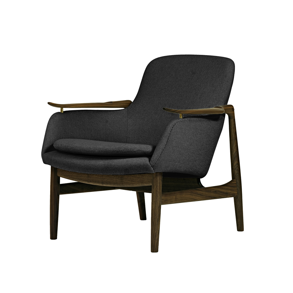 53 Chair 扶手椅(胡桃木/黑色布料/含坐墊) | 北歐櫥窗NORDIC 53 Chair 扶手椅(胡桃木/黑色布料/含坐墊) | 北歐櫥窗NORDIC