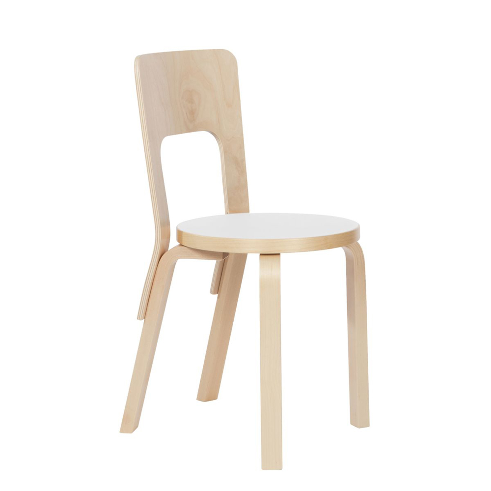 ★希少！残1脚のみ！★オランダ アンティーク ノルディックチェア アトリエチェア Chair 66 單椅（原木腳、白椅面） | 北歐櫥窗NORDIC