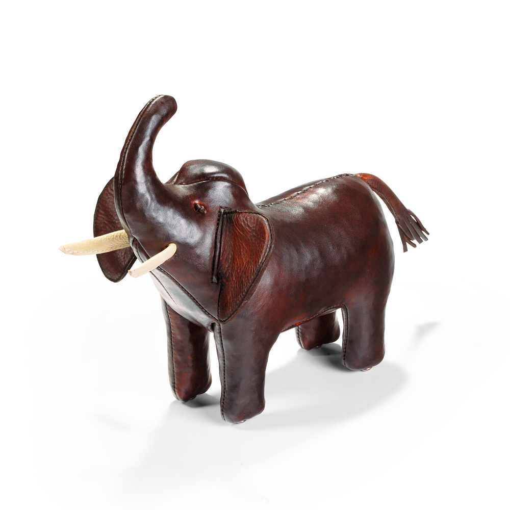 Elephant 大象手工皮革擺飾（象鼻朝上、迷你） | 北歐櫥窗NORDIC