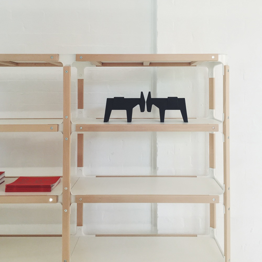 SteelWood Shelving 置物層架（三層兩座、原色櫸木） | 北歐櫥窗NORDIC
