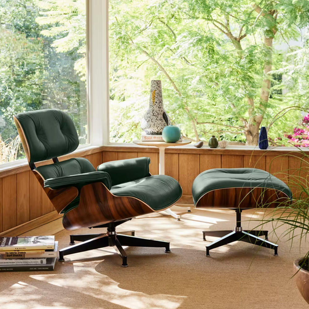 Eames Lounge Chair & Ottoman 休閒主人椅凳組（高背、深棕皮革） 北歐櫥窗 NORDIC