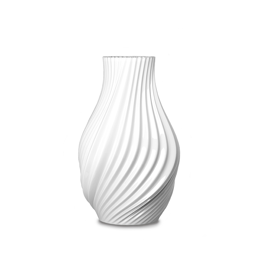 Twist 旋姿白瓷花瓶（H 18cm） | 北歐櫥窗NORDIC