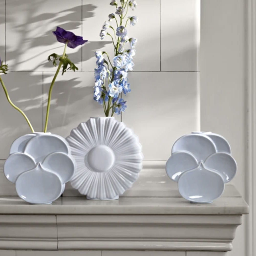 Pansy 三色堇陶瓷花器（H17cm、淡藍） | 北歐櫥窗NORDIC